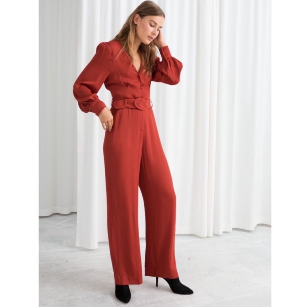 & Other Stories Maroon Jumpsuit